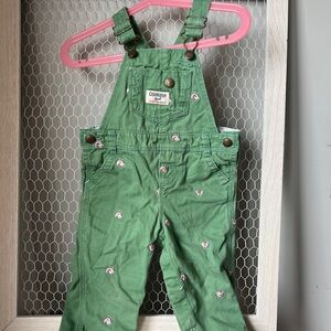 OshKosh B'gosh Green Heart Print Overalls